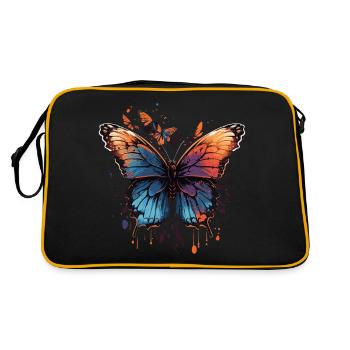 Colorful Butterfly - Retro Bag - black/gold - Back