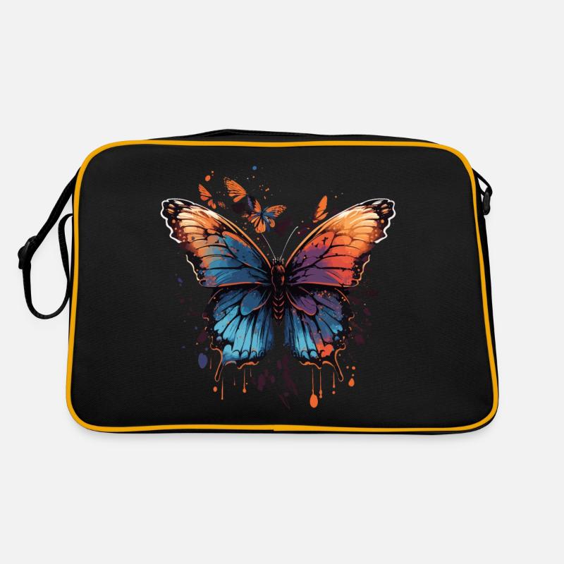 Bunter Schmetterling Retro Tasche