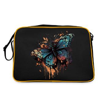 Papillon élégant - Sac Retro - noir/or - Dos