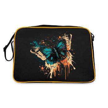 Butterfly Design - Retro Bag - black/gold - Back