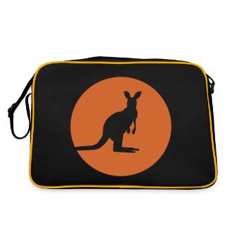 Kangourou - Australie - Sac Retro - noir/or - Dos