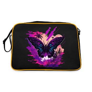 Papillon Nature Vaporwave - Sac Retro - noir/or - Dos