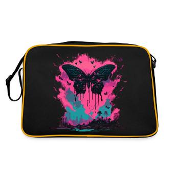 Dying Butterfly Vaporwave - Retro Bag - black/gold - Back