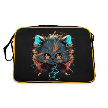 Energize Cat - Retro Tasche - Schwarz/Gold - Hinten