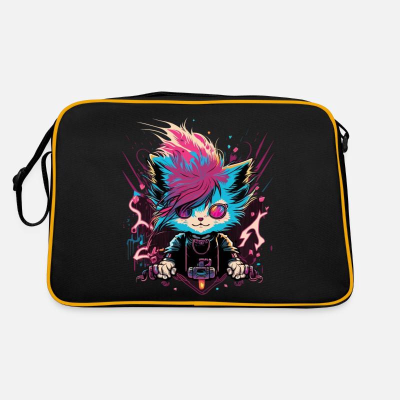 Cool Electrifying Cat Retro Bag