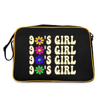 Flower GIRL des années 90 - Sac Retro - noir/or - Dos