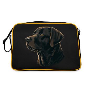 Labrador Retriever à l’allure douce - Sac Retro - noir/or - Dos