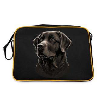 Begleiter Labrador Retriever - Retro Tasche - Schwarz/Gold - Hinten