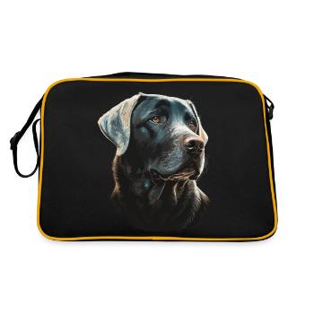 Labrador Retriever sur des lumières brillantes - Sac Retro - noir/or - Dos