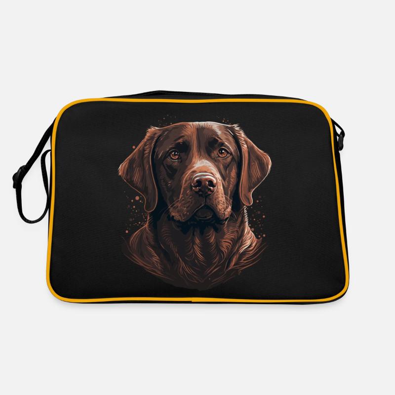 Entzückender brauner Labrador Retriever Retro Tasche