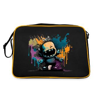 An image inspired by street art - Retro Bag - black/gold - Back