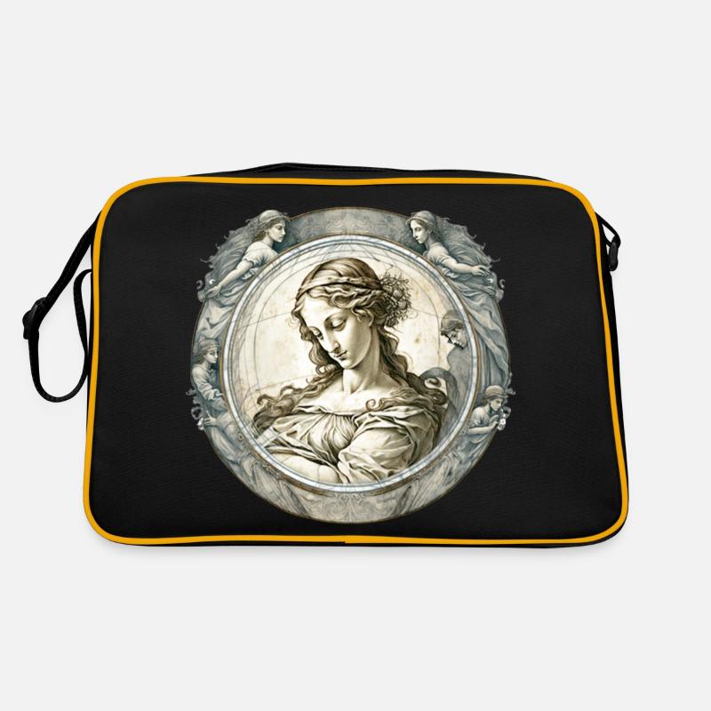 A design with a classic art theme, such as a paint Retro Bag