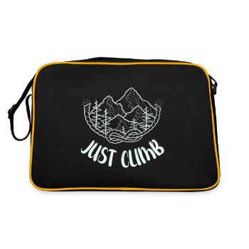EINFACH KLETTERN Escalade Linienkunst - Retro Tasche - Schwarz/Gold - Hinten