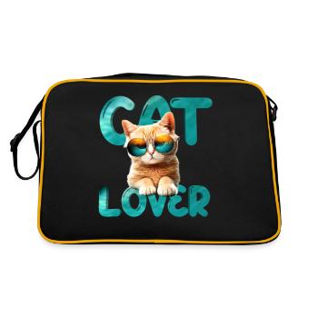 Amoureux des chats - Sac Retro - noir/or - Dos