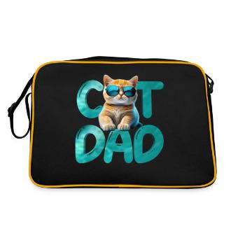 Cat dad - Retro Bag - black/gold - Back
