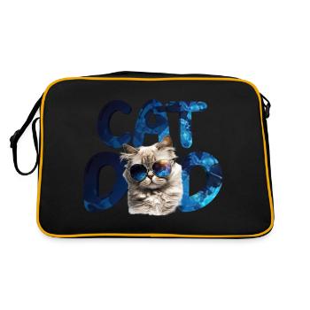 Cat dad - Retro Bag - black/gold - Back