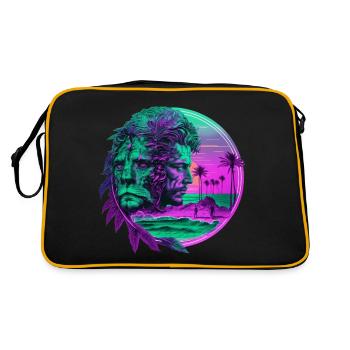 Retro Zodiac Zodiac Leo Horoscope - Retro Bag - black/gold - Back
