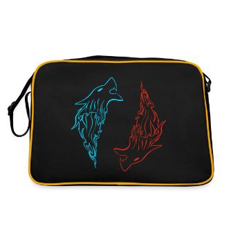 Loup nordique FENRIR symétrique bi-couleur - Sac Retro - noir/or - Dos