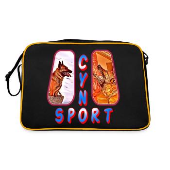 Le Malinois at Cyno-sport (x1) - Retro Bag - black/gold - Back