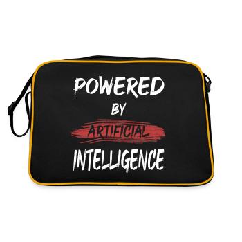 POWERED BY ARTIFICIAL INTELLIGENCE - Retro Bag - black/gold - Back