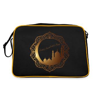 A golden Ramdan - Retro Bag - black/gold - Back