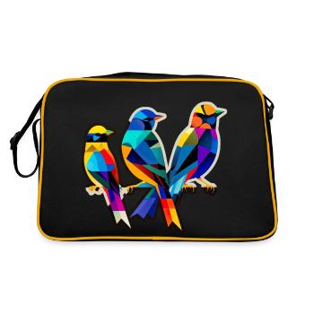 Trois petits oiseaux - Sac Retro - noir/or - Dos