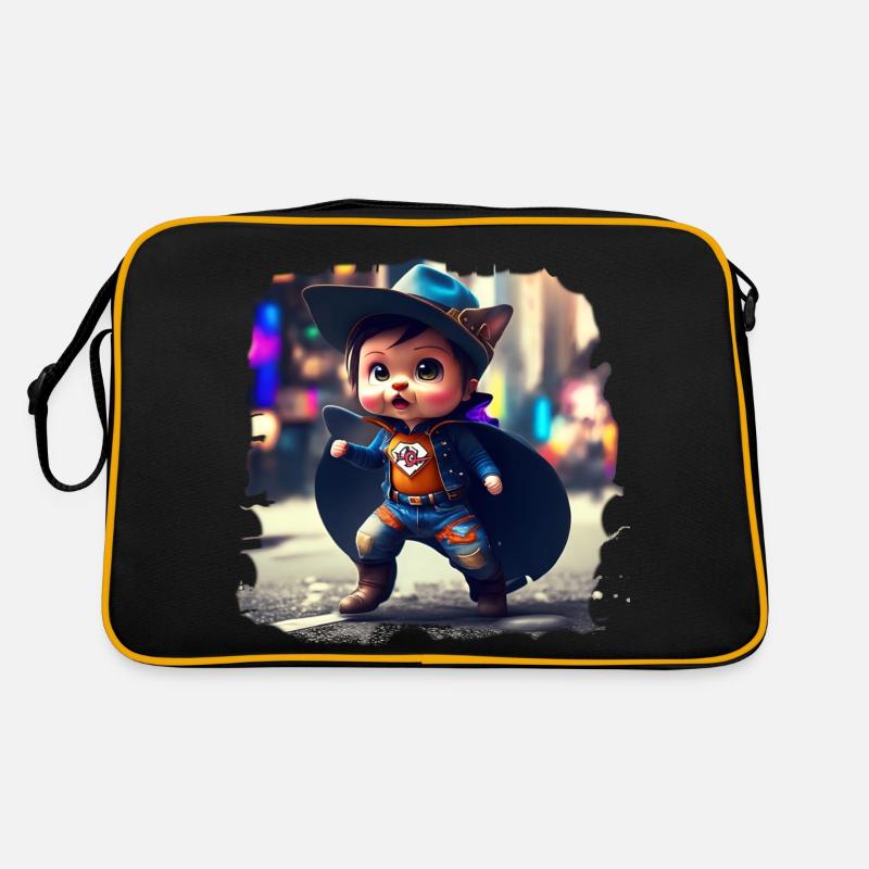 Super Katze Retro Tasche