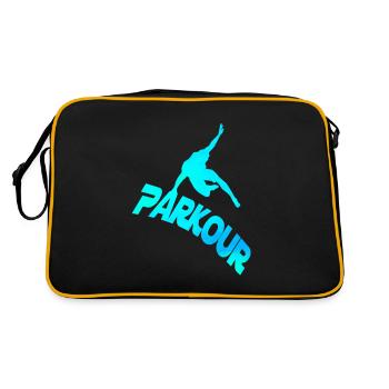 Parkour addict logo - Sac Retro - noir/or - Dos