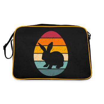 Easter Egg with bunny - Retro Tasche - Schwarz/Gold - Hinten