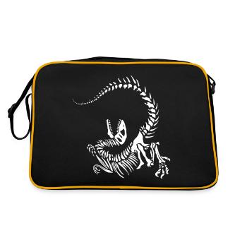 Squelette de raptor - Sac Retro - noir/or - Dos