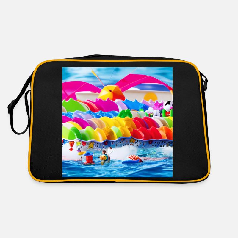 toys at sea side Retro Bag