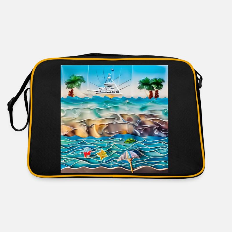sunny day at sea side Retro Bag