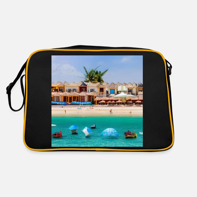 spending holiday at sea side Retro Bag