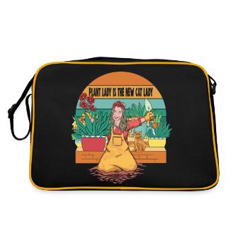 Plant lady est la nouvelle dame chat - Sac Retro - noir/or - Dos