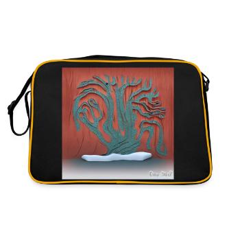 vieil arbre en attente du printemps - Sac Retro - noir/or - Dos