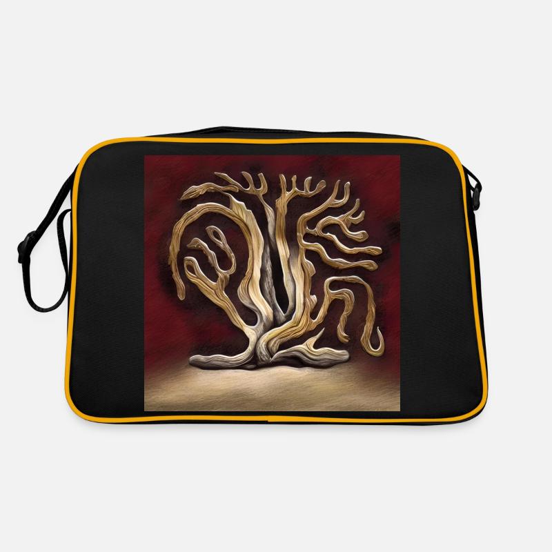 Alter Baum in Rot Retro Tasche