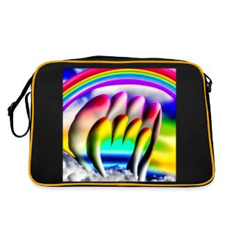 rainbow in sunny day - Retro Bag - black/gold - Back