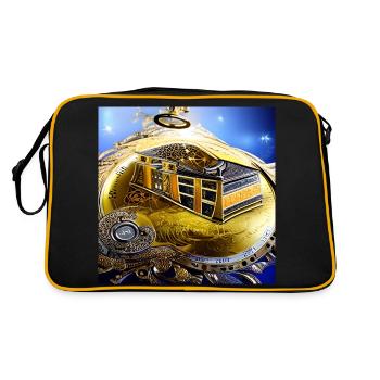 Clock abstraction - Retro Bag - black/gold - Back