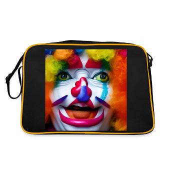 Visage de clown - Sac Retro - noir/or - Dos