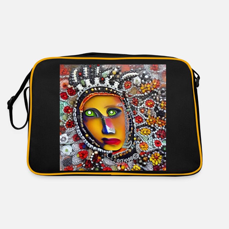 Visage abstrait Sac Retro