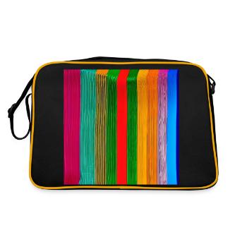 bandes verticales épaisses de couleurs folles - Sac Retro - noir/or - Dos