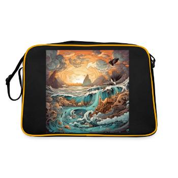 Sky and Sea - Retro Bag - black/gold - Back