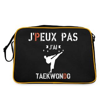 J Peux Pas J ai Taekwondo - Sac Retro - noir/or - Dos