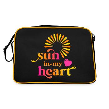 sun in my heart - Retro Bag - black/gold - Back