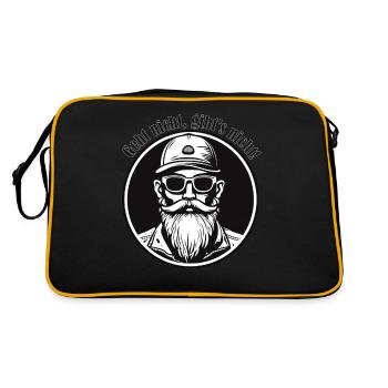 Geht nicht gibt´s nicht - Retro Tasche - Schwarz/Gold - Hinten