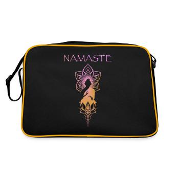 Bouddha zen yoga - Sac Retro - noir/or - Dos