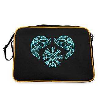 Vegvisir Hugin and Munin neon Vikings - Retro Bag - black/gold - Back