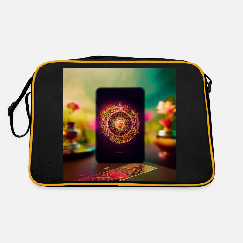 Das Glücksrad - Retro Tasche - Schwarz/Gold