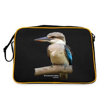 Kookaburra Bird Australie - Sac Retro - noir/or - Dos