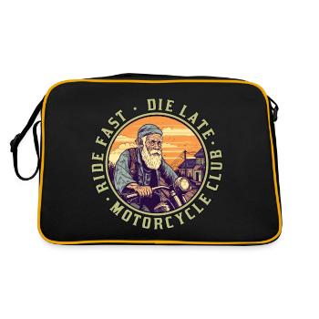 Cool vieux motard grand-père - idée cadeau de grand-père moto - Sac Retro - noir/or - Dos